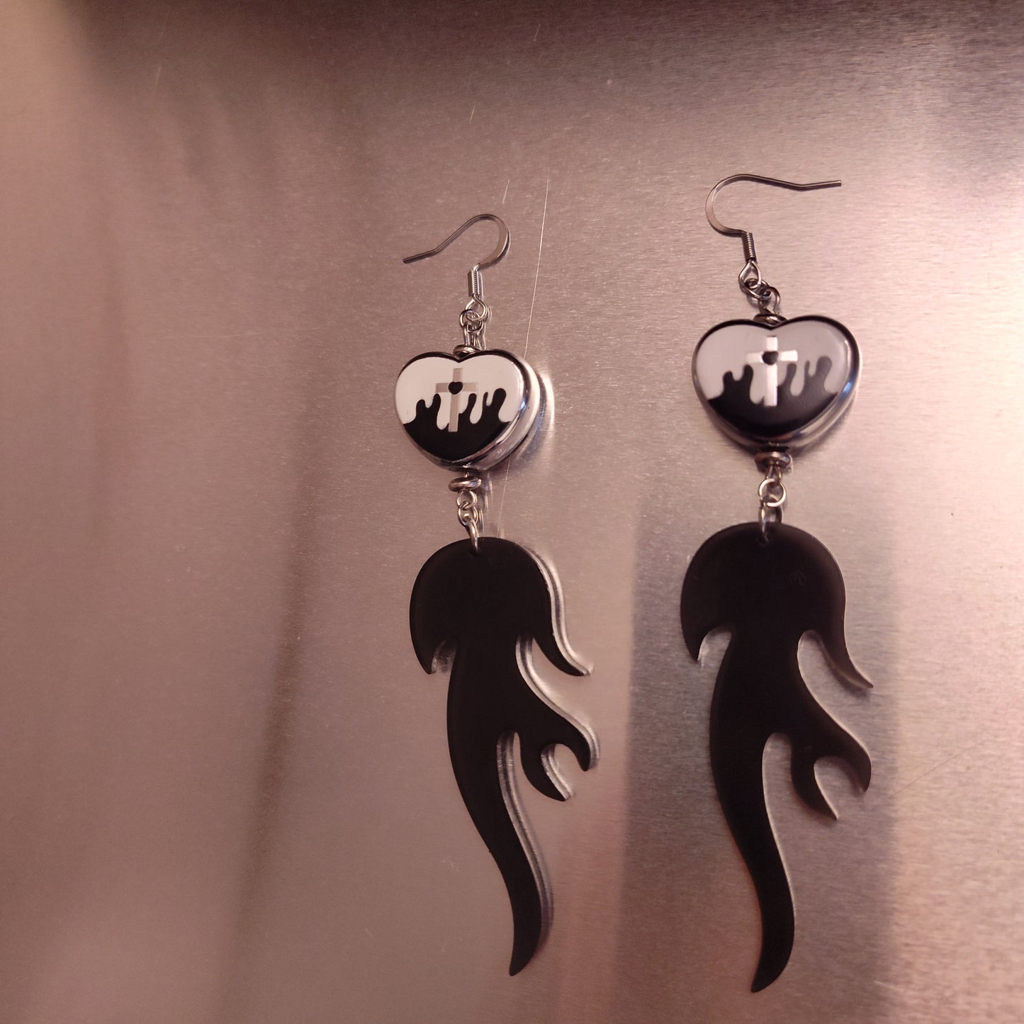 Faith through Fire Flame Earrings